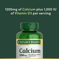 thumbnail image 5 of Nature's Bounty Calcium + Vitamin D3 1000 iu, Bone Health Mineral Supplement, 1200 Mg, Softgels, 120 Count, 5 of 8