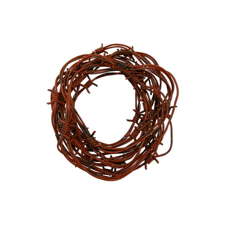 24' Fake Rusted Barbed Barb Wire Halloween Decoration Rusty Wire Prop Garland
