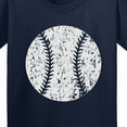 thumbnail image 4 of Inktastic Distressed Baseball in White Youth T-Shirt, 4 of 5