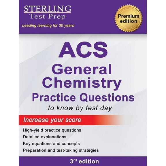 ACS General Chemistry: High Yield Practice Questions, ACS Examination in General Chemistry Prep Book, (Paperback)