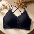 thumbnail image 6 of SOOMLON Bralettes for Women Wirefree Full Coverage Lace Bras Criss-Cross Cami Brassiere Comfortable Everyday Bralettes, 6 of 6