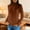Brown, variant on Turtleneck Ribbed Sweaters for Women Cable Knit Ribbed Pullover Solid Warm Fitted Basic Casual Long Sleeve Tops
