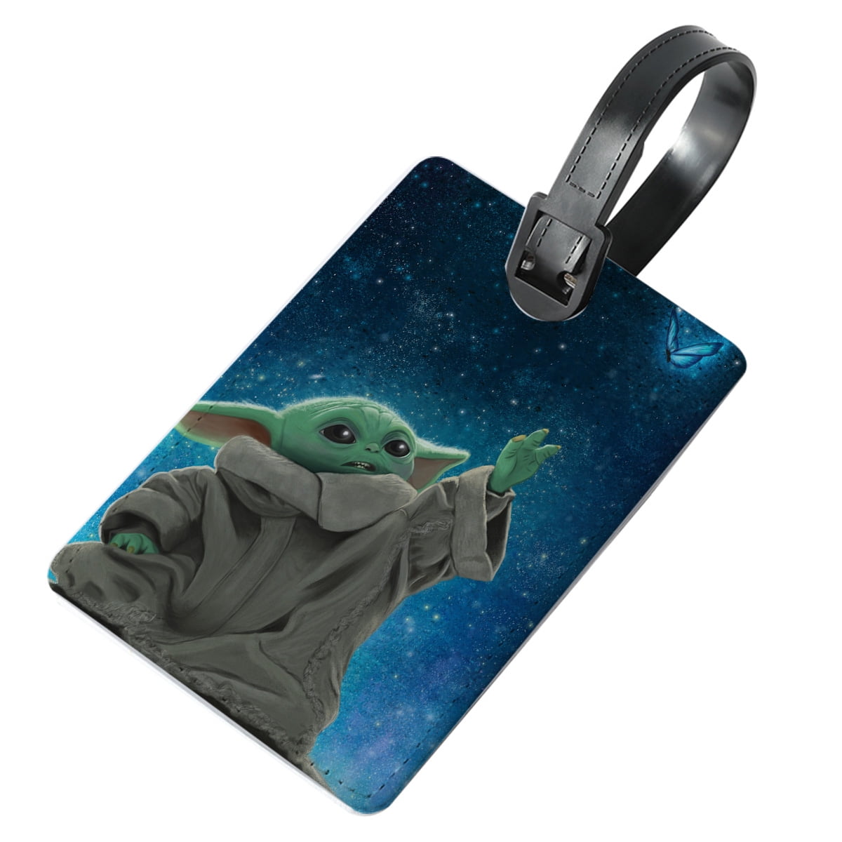 Rectangle PU Leather Luggage Tags for Travel Suitcase Baggage 4.05 x 2.