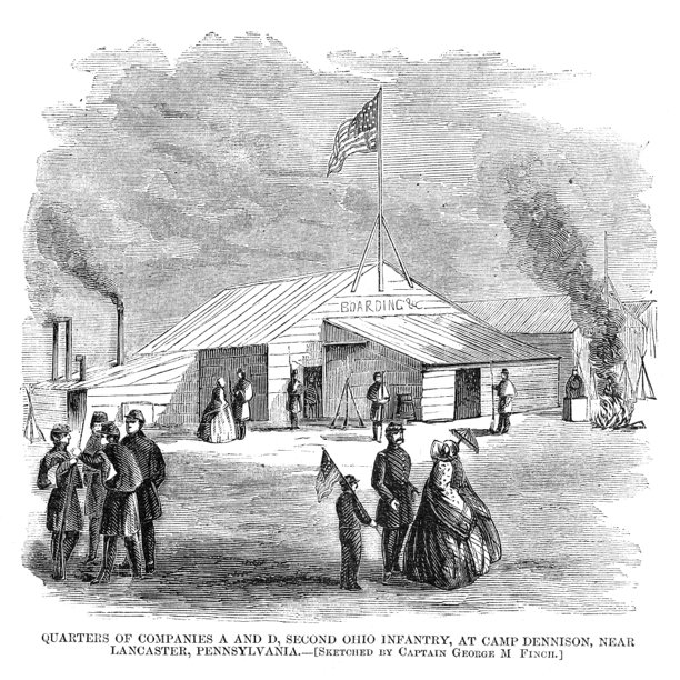 Civil War Camp Dennison Nquarters Of Companies A And D Of The Second