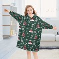 thumbnail image 5 of FORMRS Wearable Blanket Hoodie with Sleeves for Kids Cozy Flannel Sweatshirt, Red Christmas Trees, 5 of 7