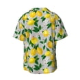 thumbnail image 2 of Xecao offers the Lemon1 for Men's Casual Short-sleeved Shirt, a button-up collared shirt with a pocket, perfect for beach vacations and yacht travel in the Large size., 2 of 7