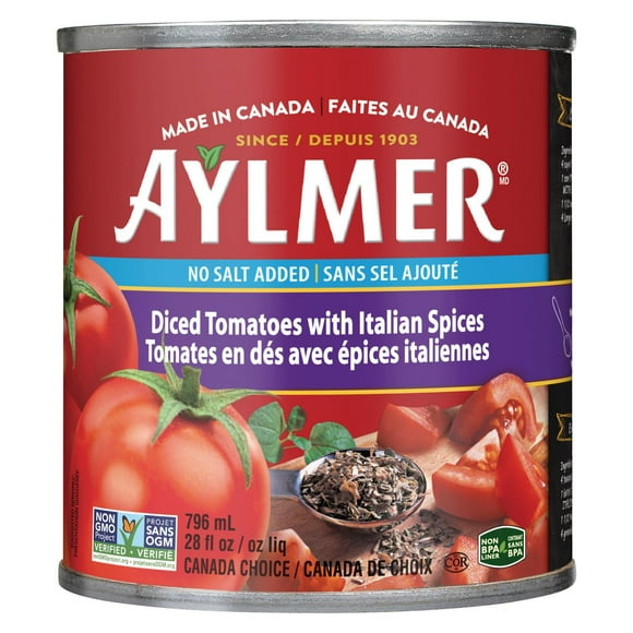 Tomates Aylmer, Italiennes, sans sel ajouté 796 ml