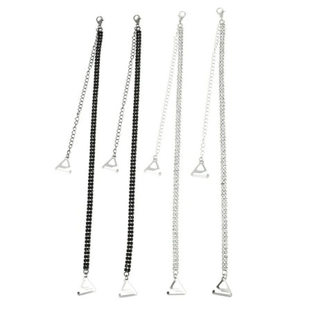 unbranded 2 Pairs Rings for Women Tops Rhinestone Bra Straps Jewelry Removable