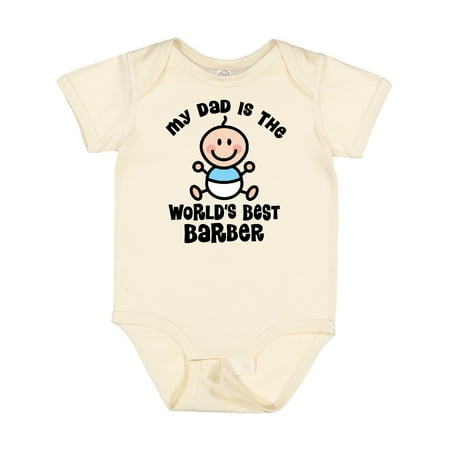 

Inktastic Daddy Worlds Best Barber Childs Gift Baby Boy Bodysuit