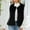 Black, variant on Dasayo Black Women's Coats Open Front Fashion Fleece Winter Waistcoat Fuzzy Solid Sleeveless Vest Womens Jackets L