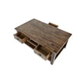 thumbnail image 4 of 3 Drawer Cocktail Table With Open Shelf Beneath, Dakota Oak- Saltoro Sherpi, 4 of 7