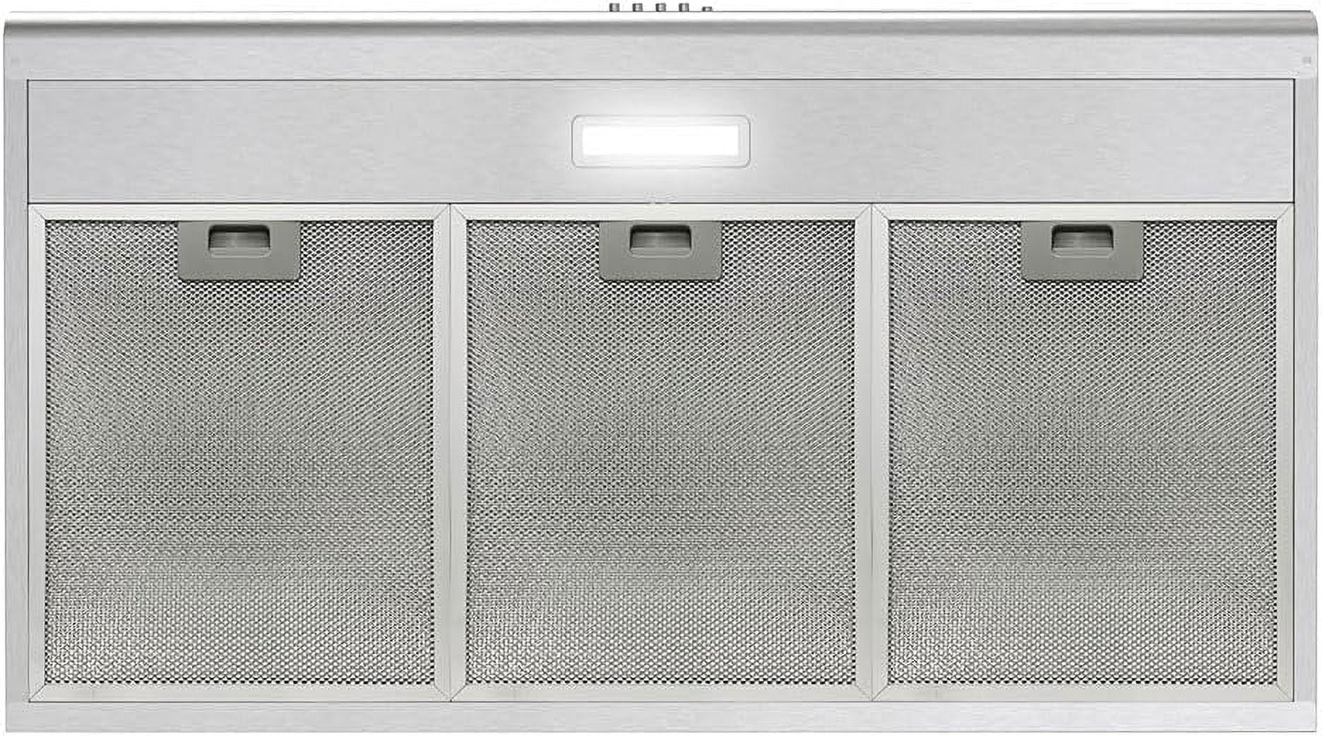 Streamline 36 in. Consoli Ducted Undermount Range Hood in Brushed Stainless Steel with Mesh Filters, Push Button Control, LED Light