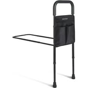 GreenChief Bed Assist Rail for Elderly Seniors, Medical Adjustable Bed Assist Bar Fall Prevention Safety Hand Guard Grab Bar with Storage Pocket Adult Bed Rail Cane Fits King, Queen, Full, Twin, Black