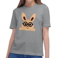 thumbnail image 5 of Youth Short Sleeve T-Shirt, Parent-child Outing Wear Tops, Easter Bunny Pattern, Comfort Tee, Multi-Size, Grey, 5 of 15