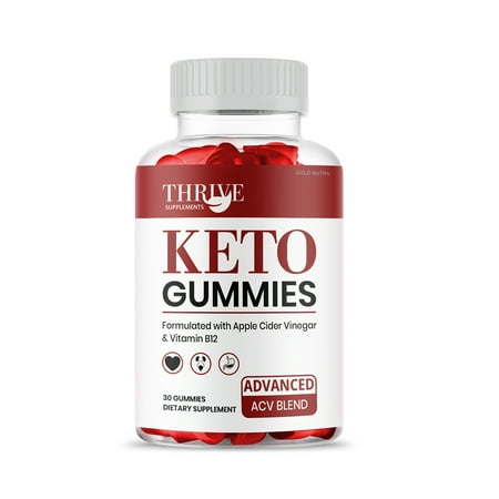 Thrive Keto ACV Gummies, Official, Maximum Strength 1 Month Supply Dietary Supplement (1 Pack)