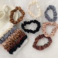 thumbnail image 2 of Gomas elásticas para el pelo de seda satinada para mujer y niña, accesorios para el cabello, soporte para cola de caballo, lazos para el cabello, cuerda, 6 unidades por juego, 2 of 4