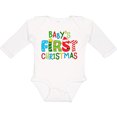 thumbnail image 3 of Inktastic Baby's First Christmas - Cute Letters Boys or Girls Long Sleeve Baby Bodysuit, 3 of 5