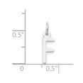thumbnail image 4 of Diamond2Deal 14K White Gold Small Slanted Block Letter F Initial Pendant for Women, 4 of 6