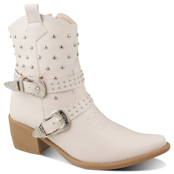 Bota vaquera Dama Dominiq Modelo 1164 Hebilla y Estoperoles