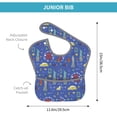 thumbnail image 4 of Hirioo New-York City for Baby Waterproof Pocket Bib Adjustable Closed for Babies Toddlers with Large Pocket 6-24Months, 4 of 8