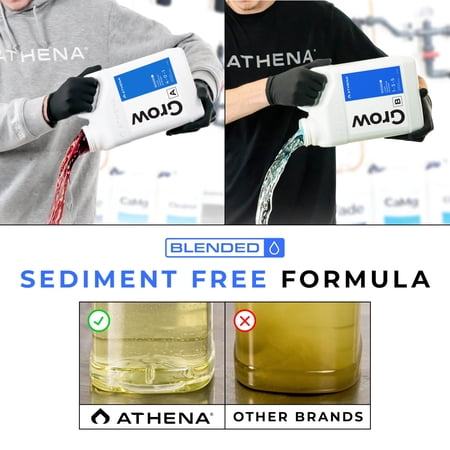 Athena Grow A&B (1 Gallon) - 2 Part Vegetative Hydroponic Nutrient - Balanced Formula for Vigorous Plant Growth