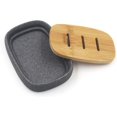 thumbnail image 4 of gris Fonc-ulable Porte-savon En Rsine, Porte-savon Auto-drainant, Bote Savon Pour Salle De Bain, Cuisine, Aspect Grs, 4 of 5