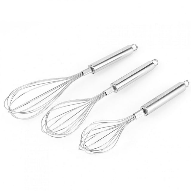 Stainless Steel Egg Beater,3Pcs Stainless Steel Manual Baking Tool Egg Beater Breakthrough Technology