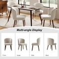thumbnail image 6 of Upholstered Dining Chairs Set of 6 Armless Side Chairs Solid Wood Legs Restaurant Kitchen Linen, 6 of 8