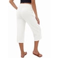 thumbnail image 2 of Siliteelon Women's Capri Yoga Pants with Pockets Wide Leg Causal Pants, 2 of 7