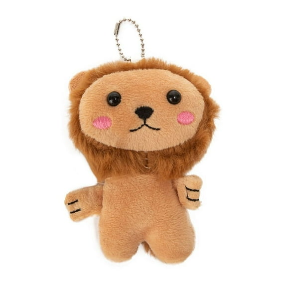 Creative Birthday Gifts Yellow Lion Keychain Pendant Bag Pendant Backpack Pendant Stuffed Toys Animal Doll Stuffed Animal Plush Pendant Lion Stuffed Keyring Lion Plush Keychain Lion Plush Doll YELLOW