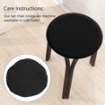 thumbnail image 2 of 4 Pack Round Bar Stool Covers - Super Soft And Washable Elastic Stool Cushion Slipcover For Bar 12, 2 of 5