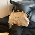 thumbnail image 5 of Stylish Polyester Crossbody Bag Shoulder Purse Evening Handbag Chinese Cheongsam Designs and Chain Detail, 5 of 8
