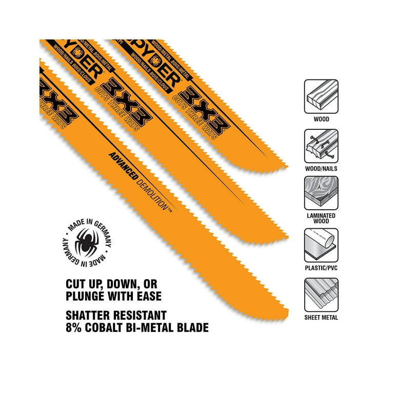 Spyder 3X3™ Double-Sided 6-Inch Wood/Metal Cutting 14/18-TPI