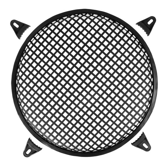 12 Coche Altavoz Subwoofer Metal Negro Gofre Rejilla Protector Cubierta