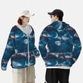 thumbnail image 4 of Kdxio Eiffel Tower at Night Print Women Men Sun Protection UPF 50+ Jackets Zip Up Long Sleeve Hoodie Hiking Lightweight with Pockets, 4 of 7
