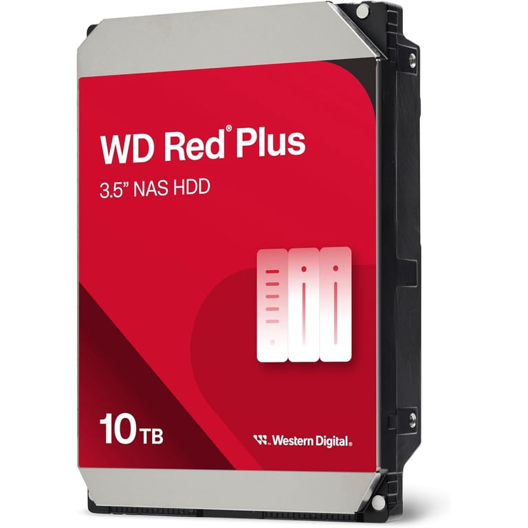 Western Digital 10TB WD Red Plus NAS SATA HDD, 3.5