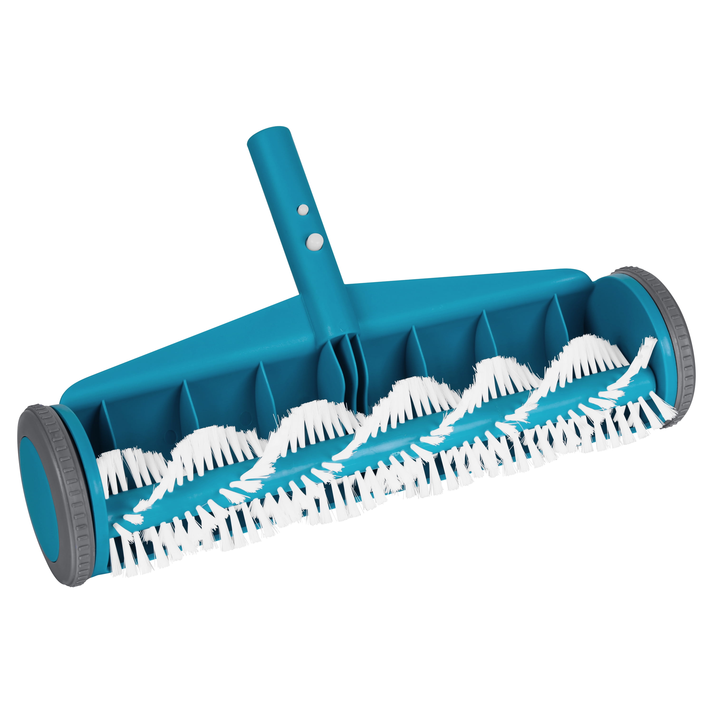 Mainstays Rotative Crack Resistant Pool Brush, Blue, 4 in x 16 in x 9.5 in