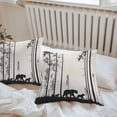 thumbnail image 5 of Abstract Outdoor Pillow Covers Pack of 2 Animal Bear Family Forest Trees Silhouette Waterproof Throw Pillow Covers Decorative Cushion Cases for Patio Garden Tent Balcony Couch 20x20 inch, 5 of 8