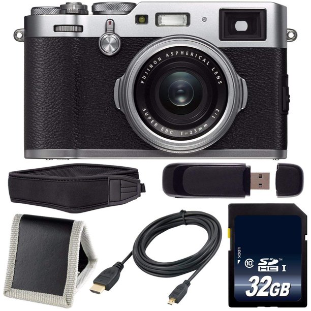 Fujifilm X100F Digital Camera (Silver) International Model 16534584 + 32GB SDHC Class 10 Memory