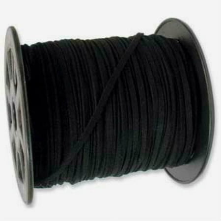 Faux Leather Suede Beading Cord, Black (10 feet)