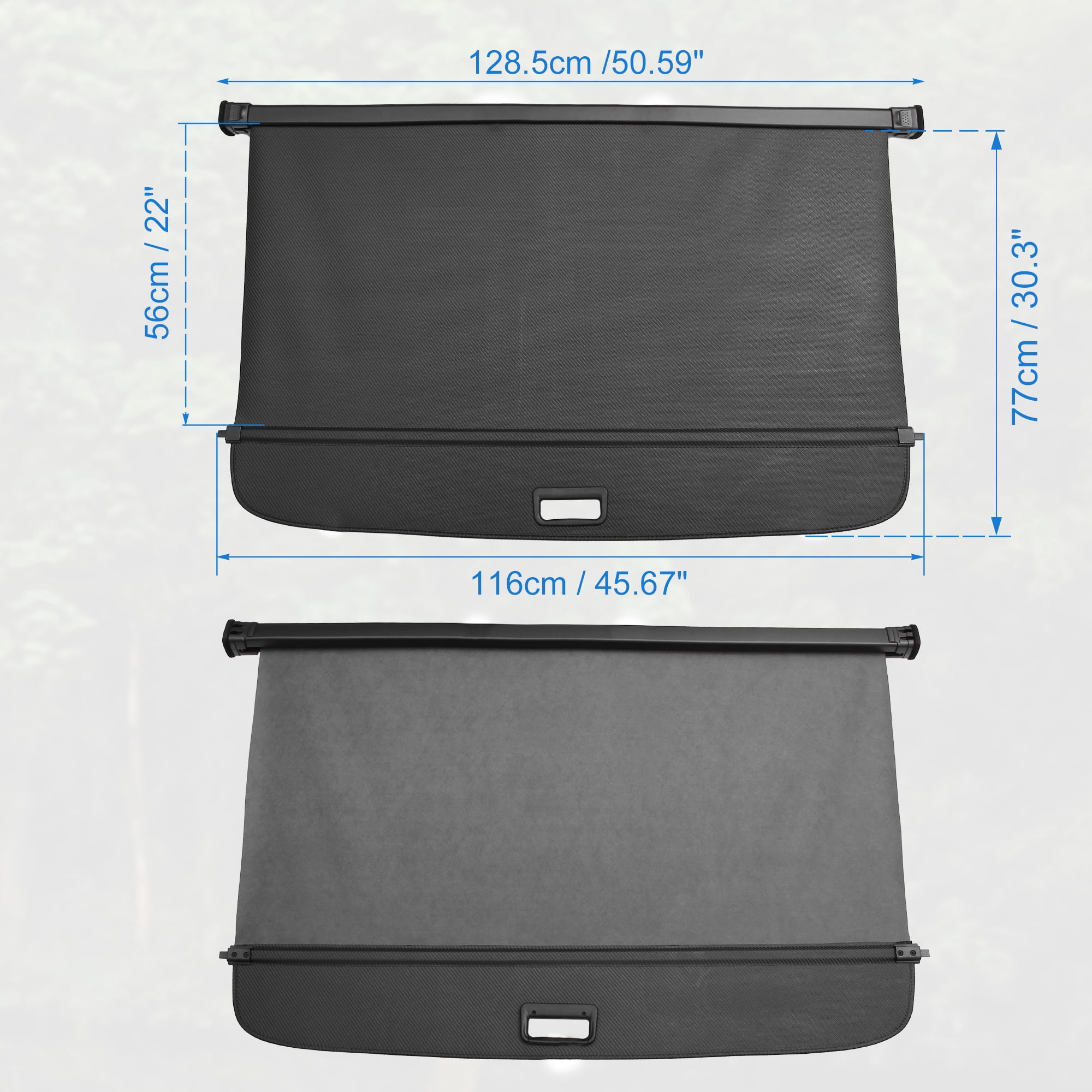 Unique Bargains Retractable Cargo Cover for VW Tiguan 2018 2019 2020 2021 2022 Black