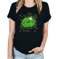 thumbnail image 2 of T-shirts de la Saint-Patrick pour Femmes Mode Saint-Patrick Imprimé Col Rond Manches Courtes T-Shirt Décontracté Haut Saint-Patrick, 2 of 4