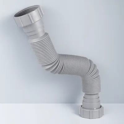 FENGGUIQU Grey Plastic Sink Drain Extension Tube and Flexible for Kitchen Plumbing Replacement