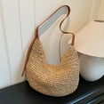 thumbnail image 7 of Stylish Woven Straw Tote Bag for Women Summer Bohemian Beach Shoulder Handbag with Large Capacity, 7 of 7