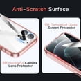 thumbnail image 3 of JETech 3 in 1 Case for iPhone 12 Pro 6.1-Inch, with 2-Pack Screen Protector and 2-Pack Camera Lens Protector, Full Coverage Tempered Glass Film, Shockproof Bumper Phone Cover (Rose Gold), 3 of 7