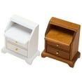 thumbnail image 1 of OULII 2 Pcs Armoire Miniature en Bois de Noyer pour Chambre d'Enfant, 1 of 7
