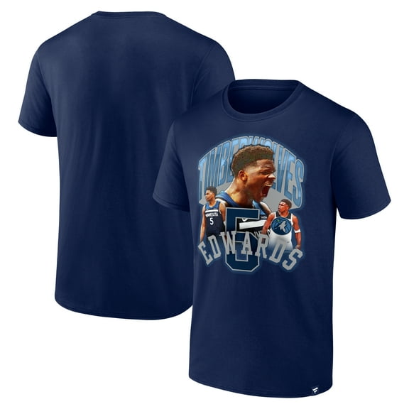 Men's Fanatics Anthony Edwards Navy Minnesota Timberwolves Notorious 4.0 T-Shirt