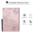 thumbnail image 6 of iPad 10.2" Case 8th 7th Generation, Allytech Slim Fit Folio Flip PU Leather Butterfly Embossed Smart Cover Auto Sleep Wake Protection TPU Back Cover Case for Apple iPad 10.2-inch 2020 2019, Rosegold, 6 of 6