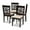 Mahogany, variant on Baxton Studio Caron Fabric and Wood Dining Chairs in Sand and Brown Set of 4