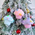 thumbnail image 4 of 3 piezas/caja de decoración navideña, macarrones, cupcakes, pastel, caja de regalo navideña, adornos para árbol de Navidad, caja colgante, decoración de Año Nuevo de Noel, 4 of 5